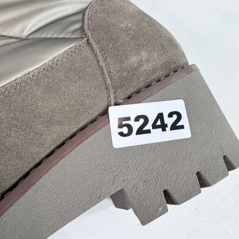 Blondo Daylor Boots Womens Size 11 Gray Suede Waterproof Ankle Wedge Winter Snow